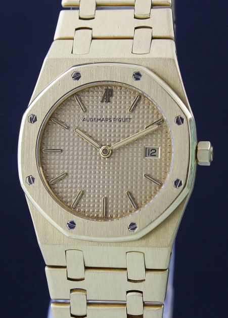 (image for) AP 18K YELLOW GOLD MID SIZE ROYAL OAK QUARTZ WATCH
